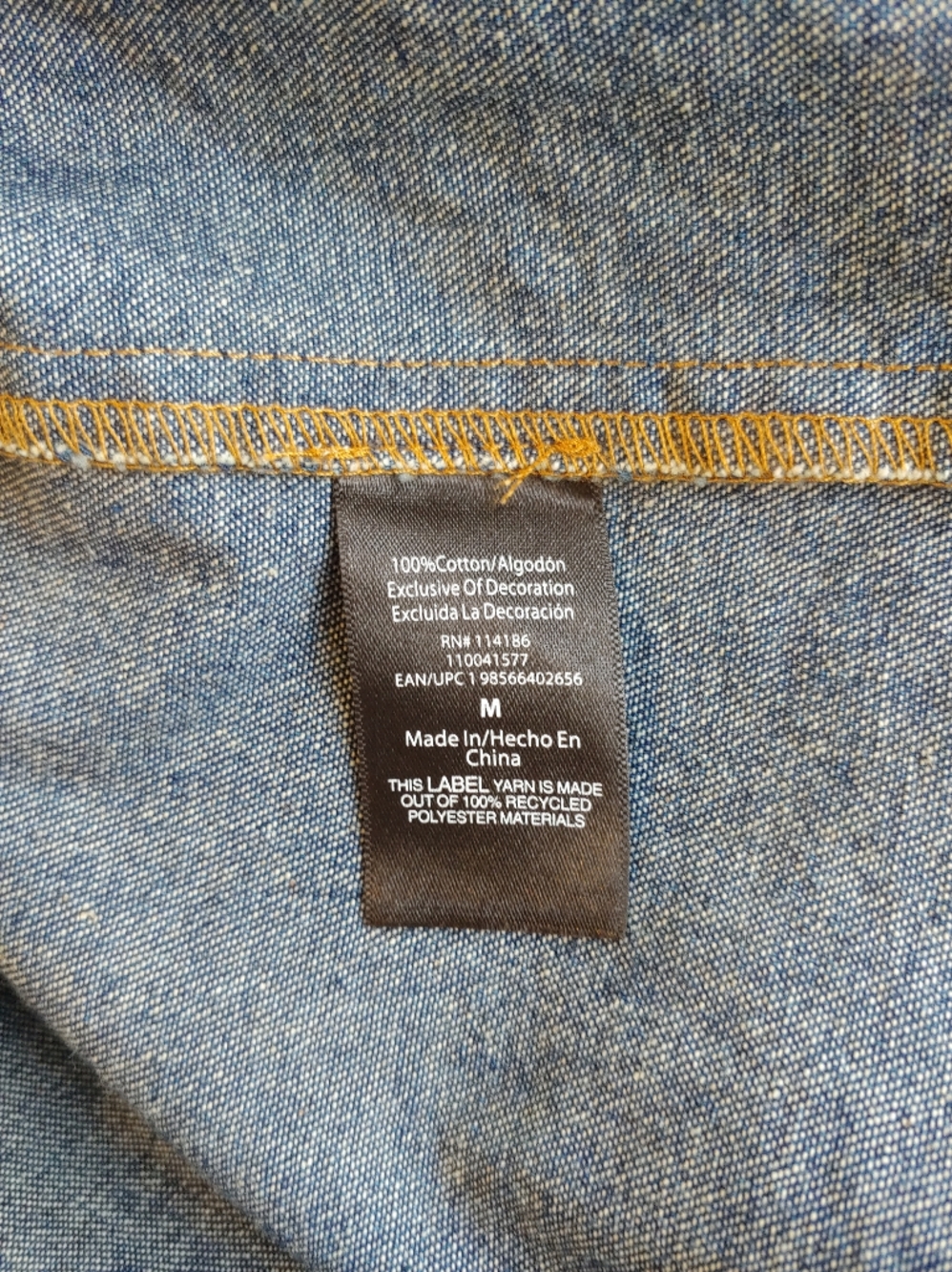 FRYE Blue Denim Button-Front Cotton Dress Women's Medium - Picture 16 of 16